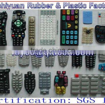 custom transparent silicone buttons keypads for mobile phone Conductive carbon particlesn keypads