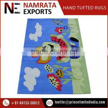 Specially Designed Kids Cartoon Character Hand Tufted Wool Carpet