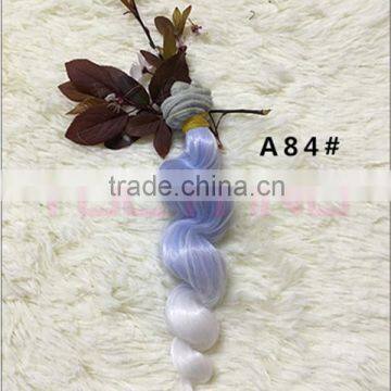 15*100cm Blue Curly Synthetic Hair Weave for Braiding photo-2