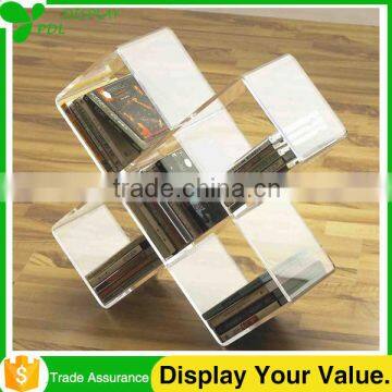 Custom Modern 5mm Transparen Acrylic CD Storage Rack