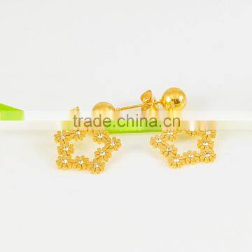 Hotsale women gold new design earrings wholesale lot gold earrings