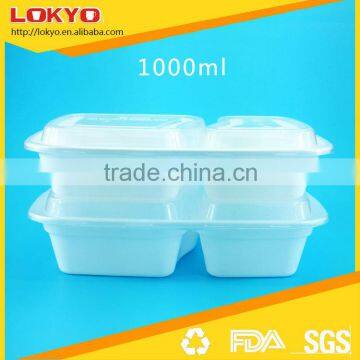 PP Disposable Plastic Food Container 2 Compartment Meal Prep Containers photo-4