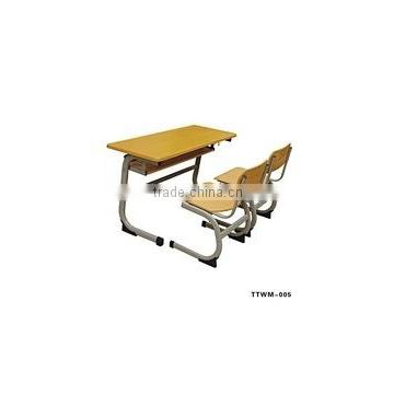 Detachable Double Student Desk&Chair,Wooden Student Desk and Chair