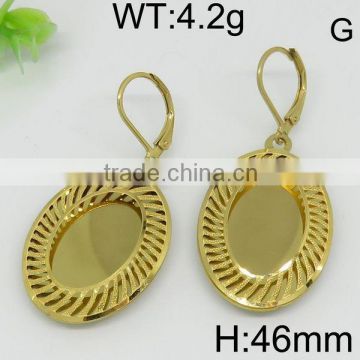 Intriguing gold oval indian jhumka earring for woman