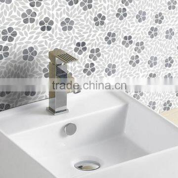 Flower water jet mosaic tile for wall