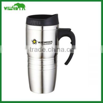 16oz double wall stainless steel thermal mug for hot drink