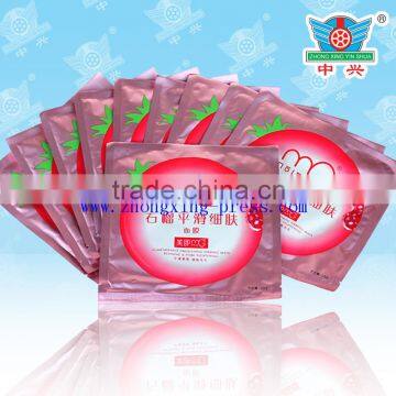 High quality accept custom order aluminum foil cosmetic facial mask plastic bag