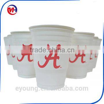 Disposable 16oz ps plastic red party cups