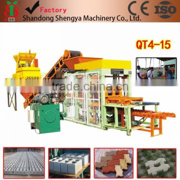 Automatic concrete brick making machine QT4-15 China product best price block equipment for produce brick to build house