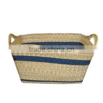 Vietnamese handmade sedge basket, fruit and vegetable basket with handles