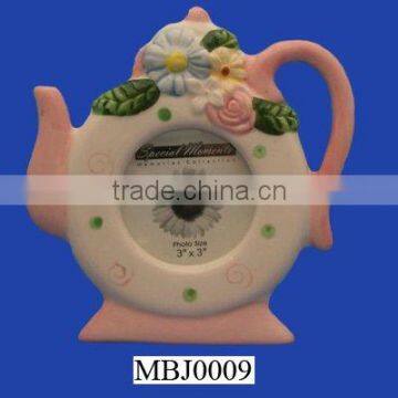 Exquisite handmade ceramic teapot picture frame