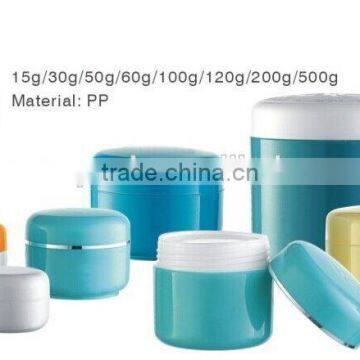 MP6211 PP Luxury acrylic cosmetic jar Big Round Shape Acrylic Cosmetic Hair Cream Jar ,cylinder shape cream jar