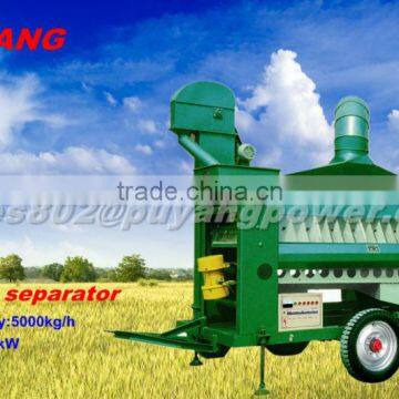 Machine for cleaning grain and tree and cotton seeds with achieving accuracy