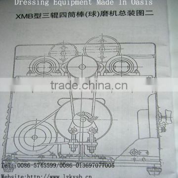 Three Rods Four Drums Intellective Ball Mill