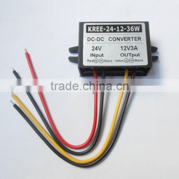 24V turn 12V3A 2A power converter DC-DC buck DC to AC power automotive power module foot