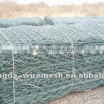 green pvc coated gabion box/gabion mesh/gabion basket