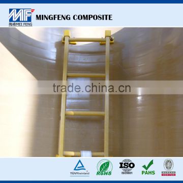 Fiberglass and polyester resin material comfort stretch platform ladder