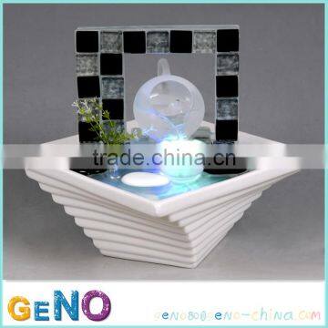 resin decorative table top water fountain for wedding decoration