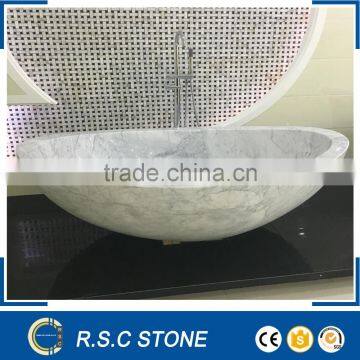 Popular polished white marble sink basin stone