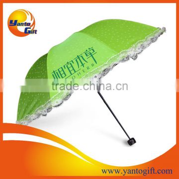 Fashion Anti UV Double Layer Umbrella with lace