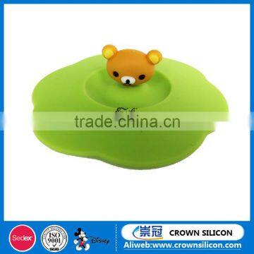 Food Grade Drinking Heat Resistance Panda Silicone Cup Lid photo-4