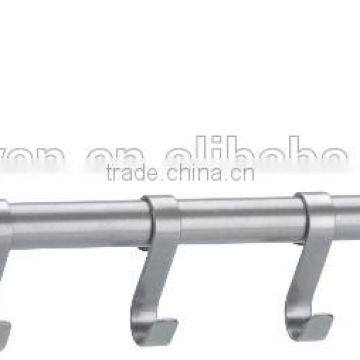 Stainless Steel Hanging Kitchen Storage Rack With Six Hooks photo-2