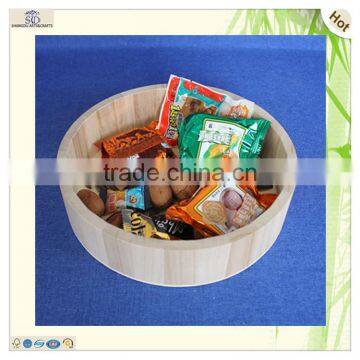 Chinese Supplier Popular Unfinished Round Storaging Paulownia Wooden Tray photo-6