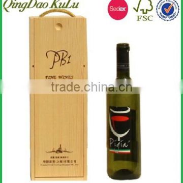 factory price eco friendly single bottle wooden wine box,wooden wine box for one bottle