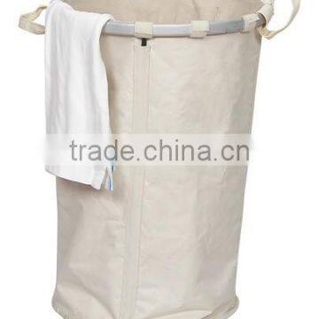 Wholesale Aluminum Frame Folding Round Laundry Hamper Collapsible Laundry Basket