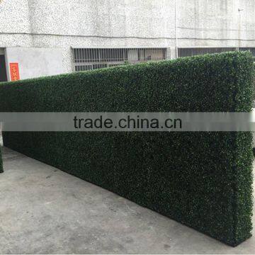 outdoor use plastic green garden fence hot sale artificial boxwood hedge with planter