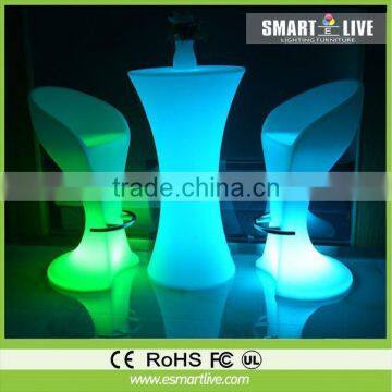 LED bar and plastic table chairs& fit to night club colourful chairs