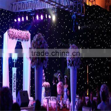 Black/white led star curtain for romantic wedding decoration