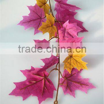 Home curtain gardens edging christmas decorative 1ft to 2ft or 30cm to 60cm artificial silk hanging maple branches EFYZ08 0601