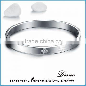 Wholesale New Style Woman Charm Bracelet Jewelry Silver Plated 316L Stainless Steel Gift Simple Design Bangles photo-3