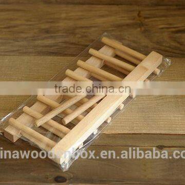 Wooden Small Space Kitchen Folding Dish Rack photo-3