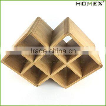 100% Natural Bamboo Unique Wine Rack/Wine Bottle Holder Homex-BSCI photo-2