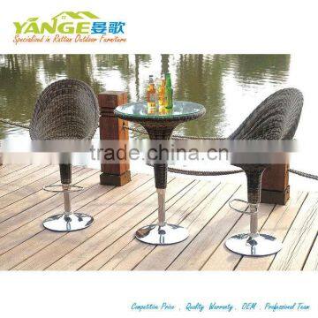 patio bar chair dining table and chair garden rattan chair