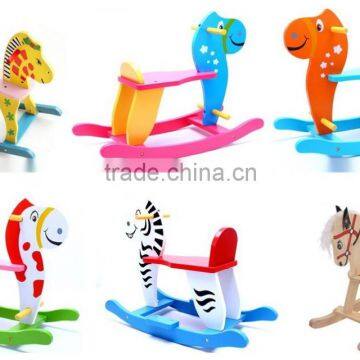 2017 Wooden Rocking Horse Baby Toy Kids Children Equipment Parts Product Wholesale Interior Decoration China Supplier photo-2