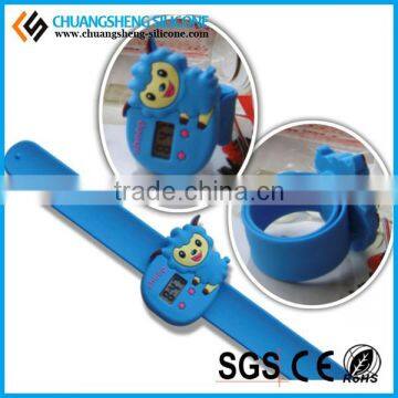 Silicone magnetic touch watch, kids wristwatch, steel piece watch