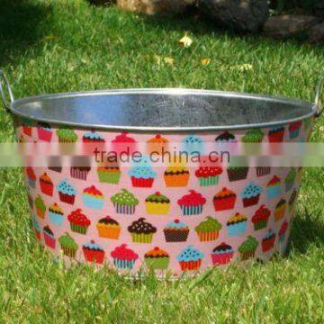 Full Color Printing galvanized Beverage tub