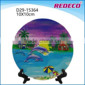 Printing resin country travel souvenir plate for decoration