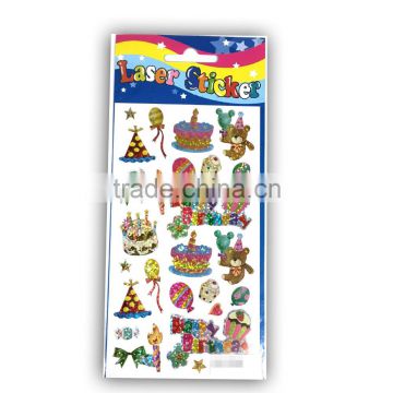 Celebration Laser Sticker, Birthday Laser Sticker, Birthday Sticker for Kids