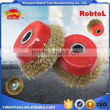5" Steel Wire Cup Brush Wheel Twist Knot Crimped Bowl Disc Abrasive Round Grinding Cheaning Brush photo-2