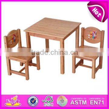 2015 New Cute Wooden Table and Chair. Popular Wooden Table and Chair and Hot Sale Colorful Table and Chair WO8G101 photo-6