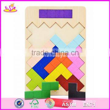 2017 Best Design Classic Building Toys Wooden Tetris Game for Kids Education W14A169 photo-4
