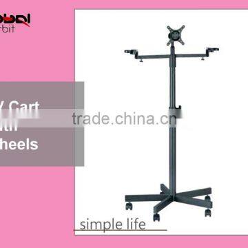 Simple Design TV Floor Stand With Wheels, Vertical Adjustable TV Mount Bracket photo-5
