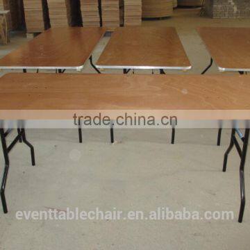 High Quality Rectangle Plywood Banquet Plastic and Wooden Folding Table photo-4