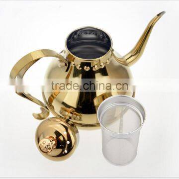 stainless steel gold pour over coffee pot, coffee & tea kettle