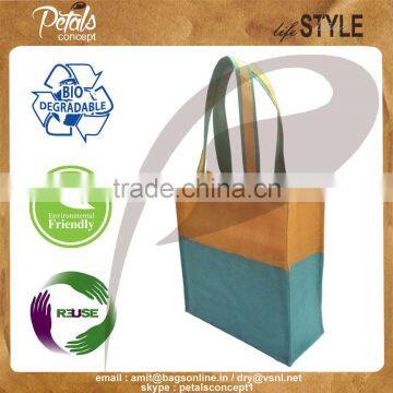 PP Laminated Jute Bag With Jute Trimmed Cotton Web Handle & With Button Closure photo-1