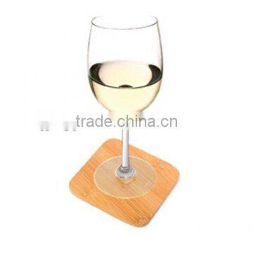 Bamboo Coaster Set With a Natural Finish, Each Measures 4x4" & Prevents Condensation photo-2